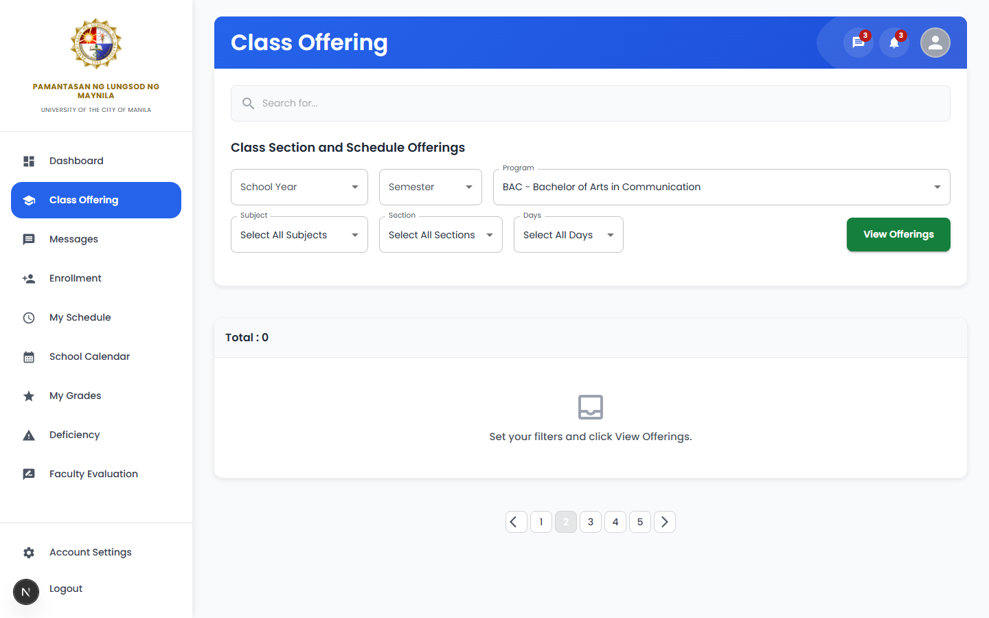 AIMS Redesign — PLM Student Portal — screenshot 5